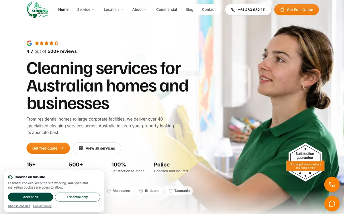 Shining Services project screenshot