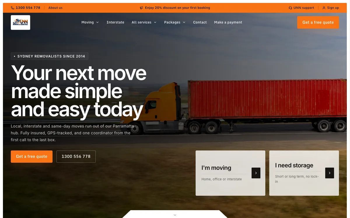 UNN Movers & Logistics project screenshot